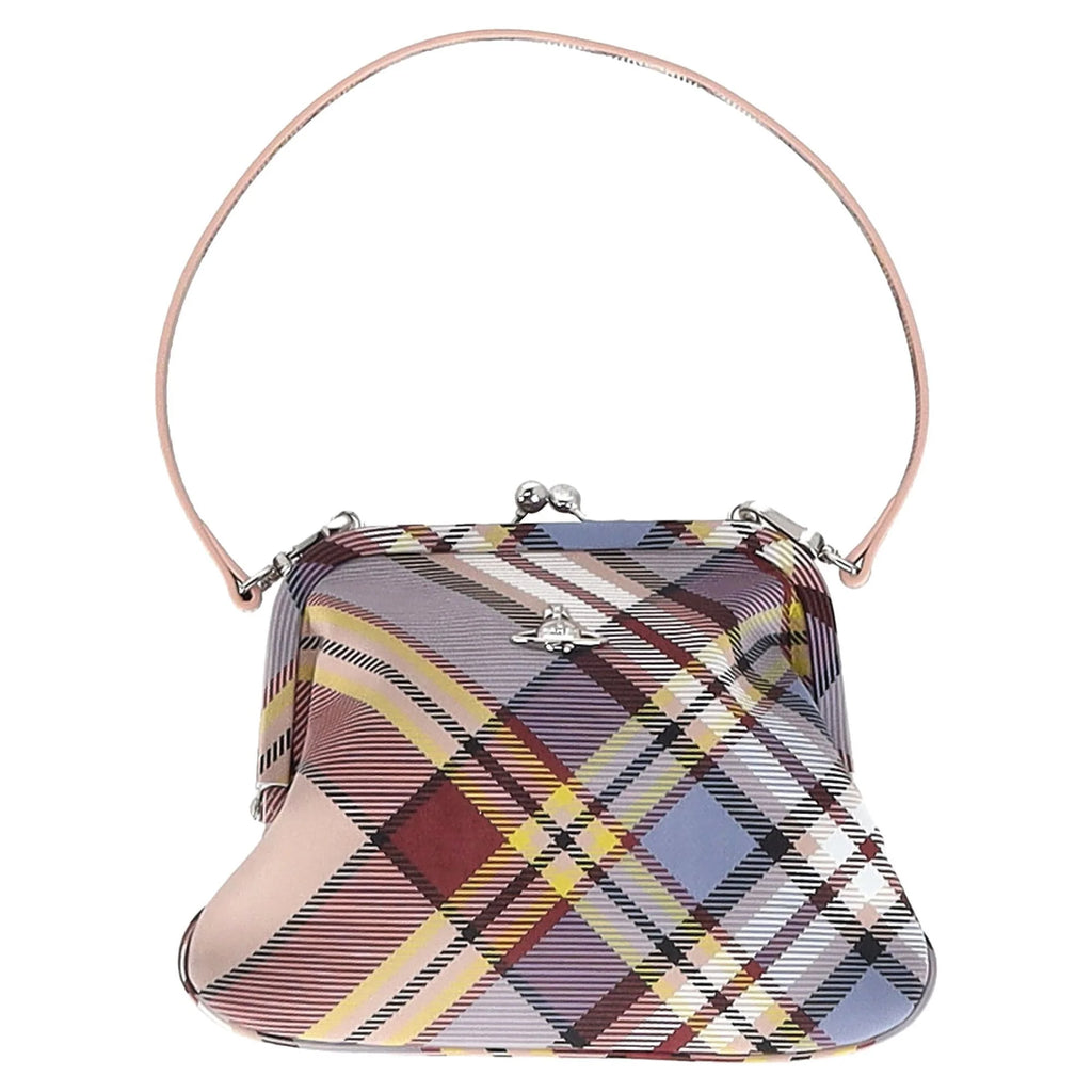 Lovy plaid clutch bag