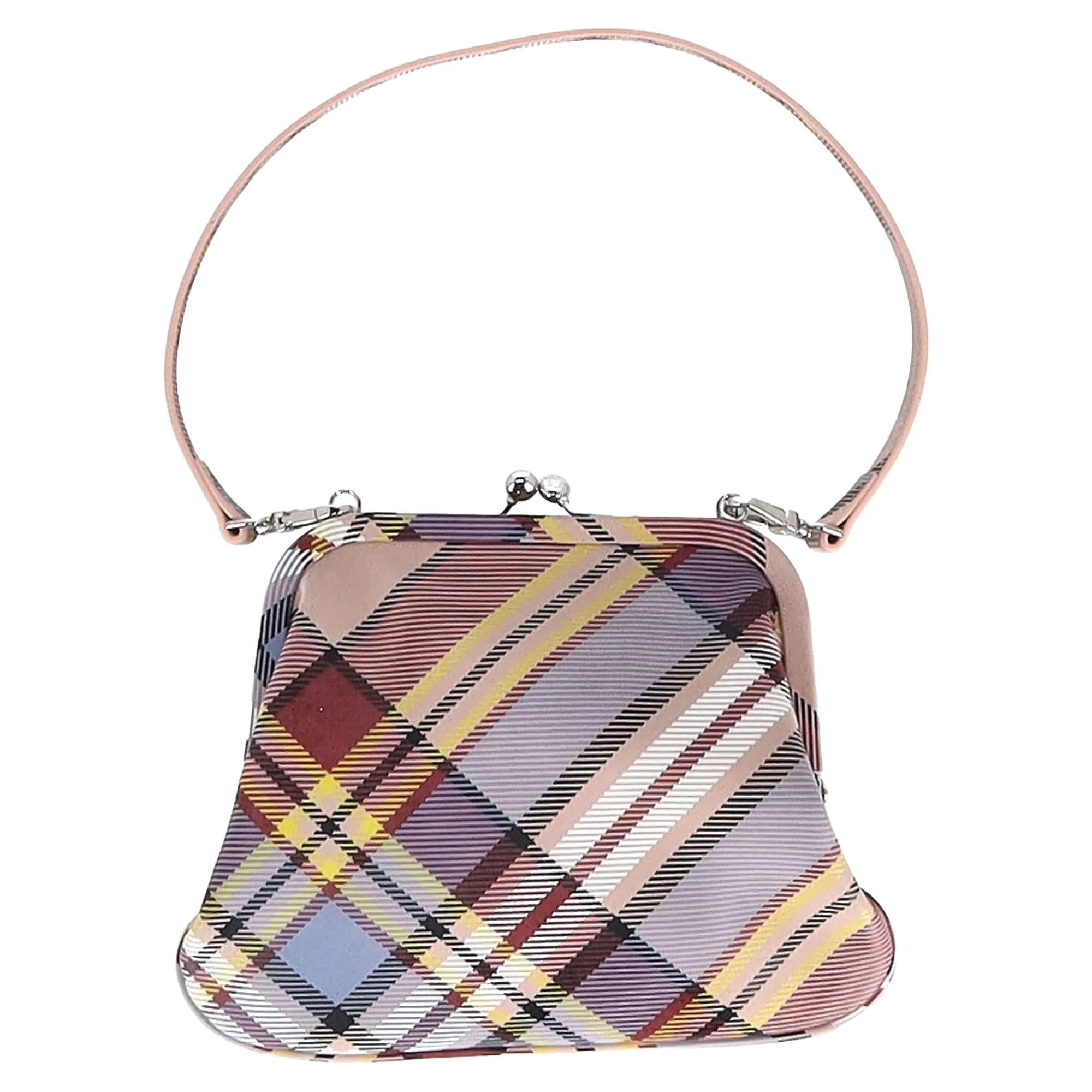 Lovy plaid clutch bag