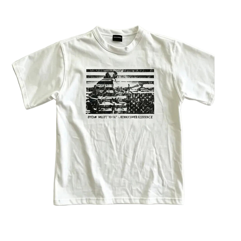 Halftone Photo Boxy Tee - voorkant