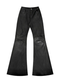 Waxed Flare Jeans - front