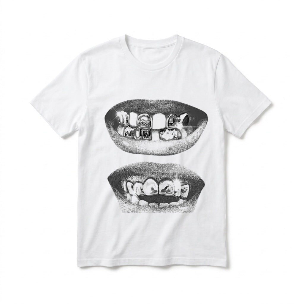 Double Grillz baby tee, front