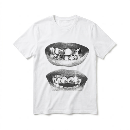 Double Grillz baby tee, front