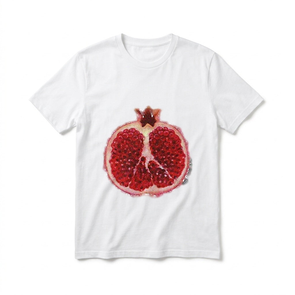 Pomegranate baby tee, front