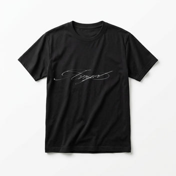 Angel baby tee in black, front