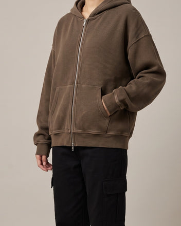Washed waffle hoodie