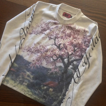 Blossom print longsleeve top