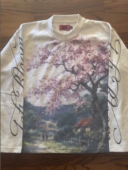 Blossom print longsleeve top