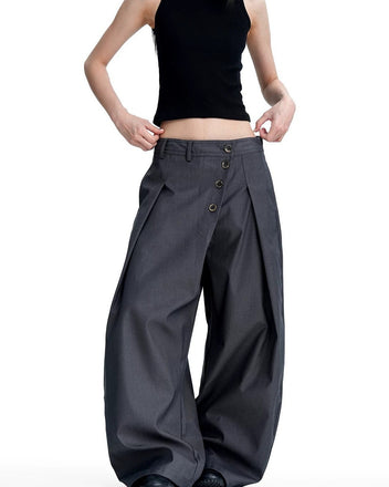 Button front trousers