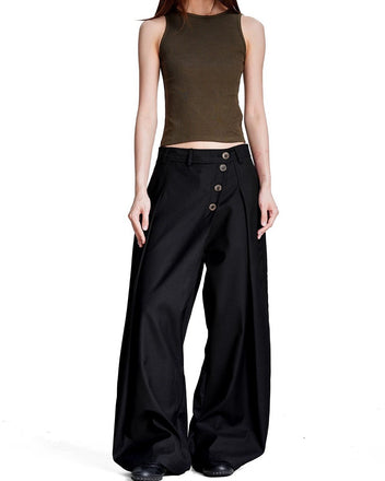 Button front trousers