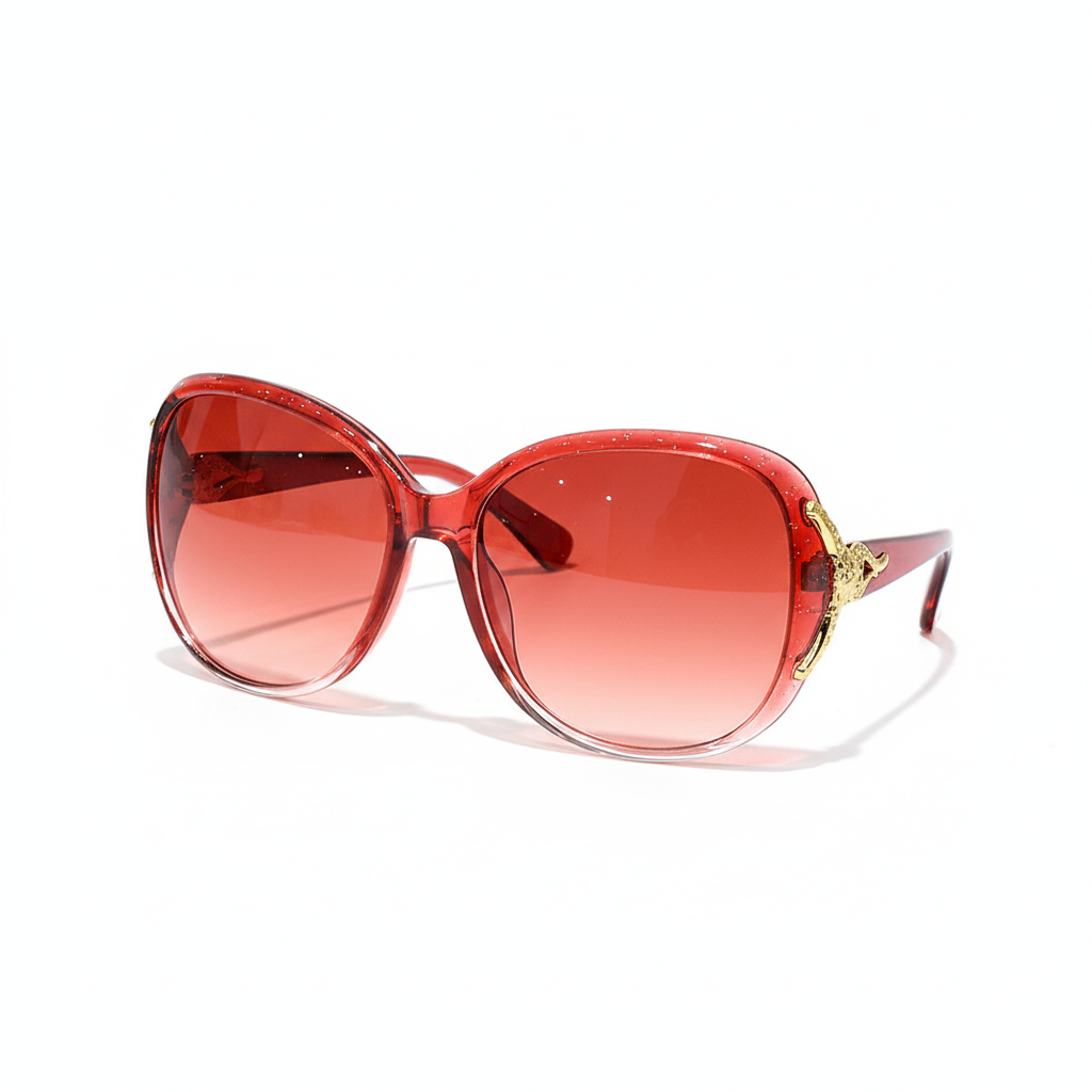 Red chunky sunglasses