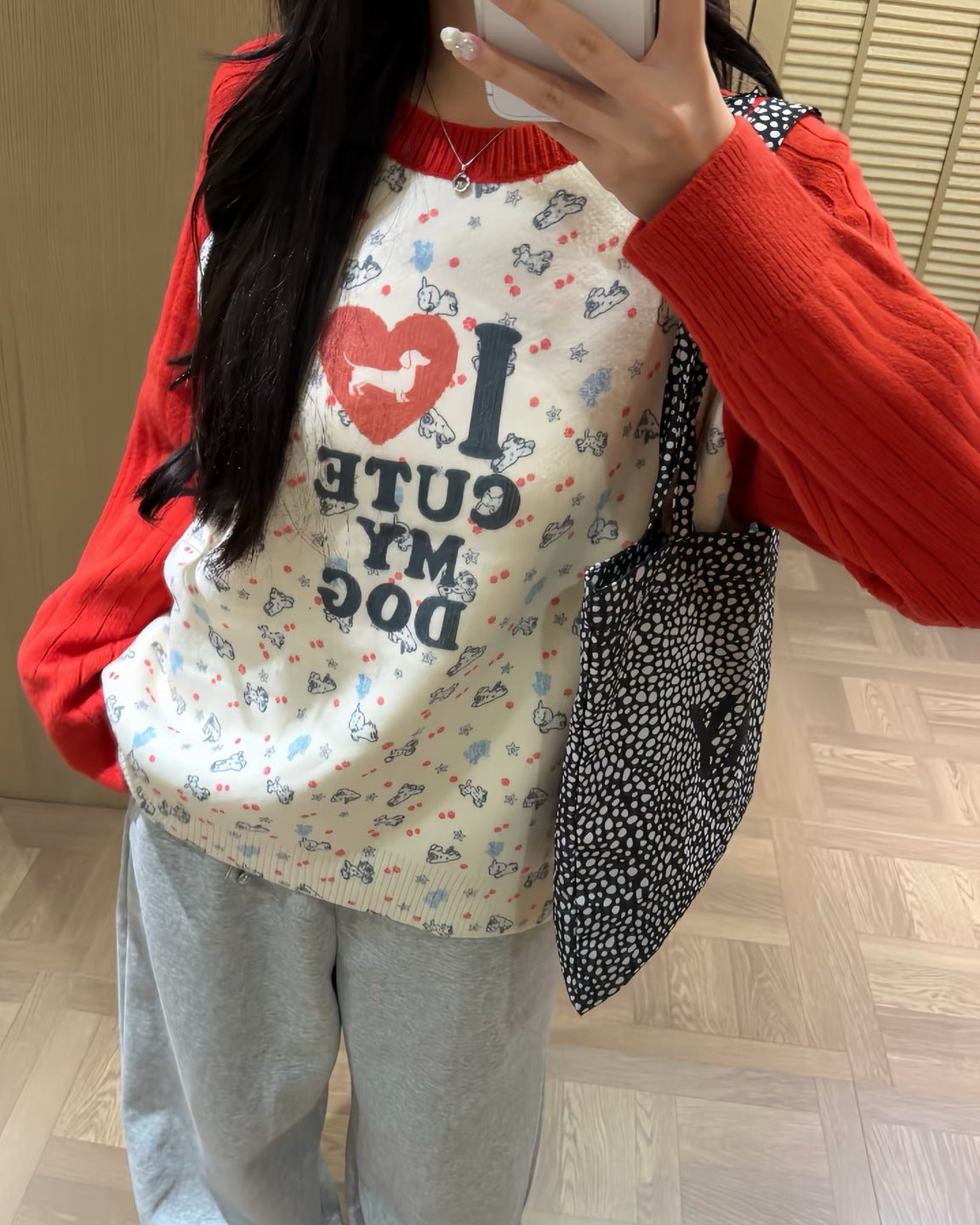 Red cute dog sweater