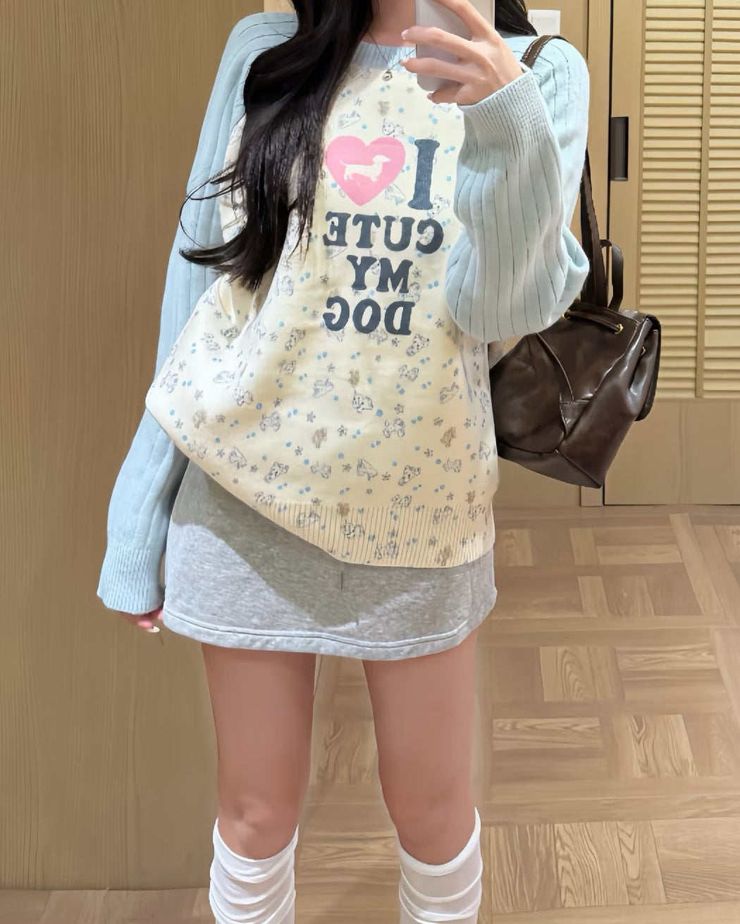Blue cute dog sweater