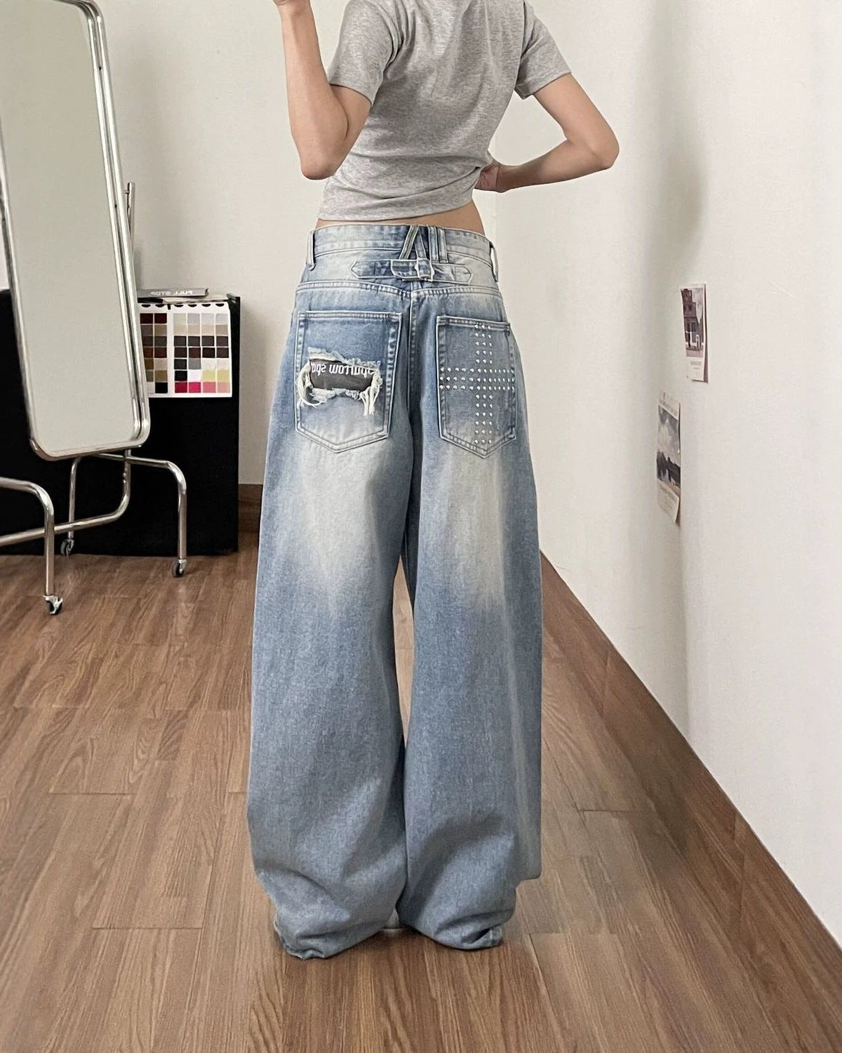 Faded baggy jeans