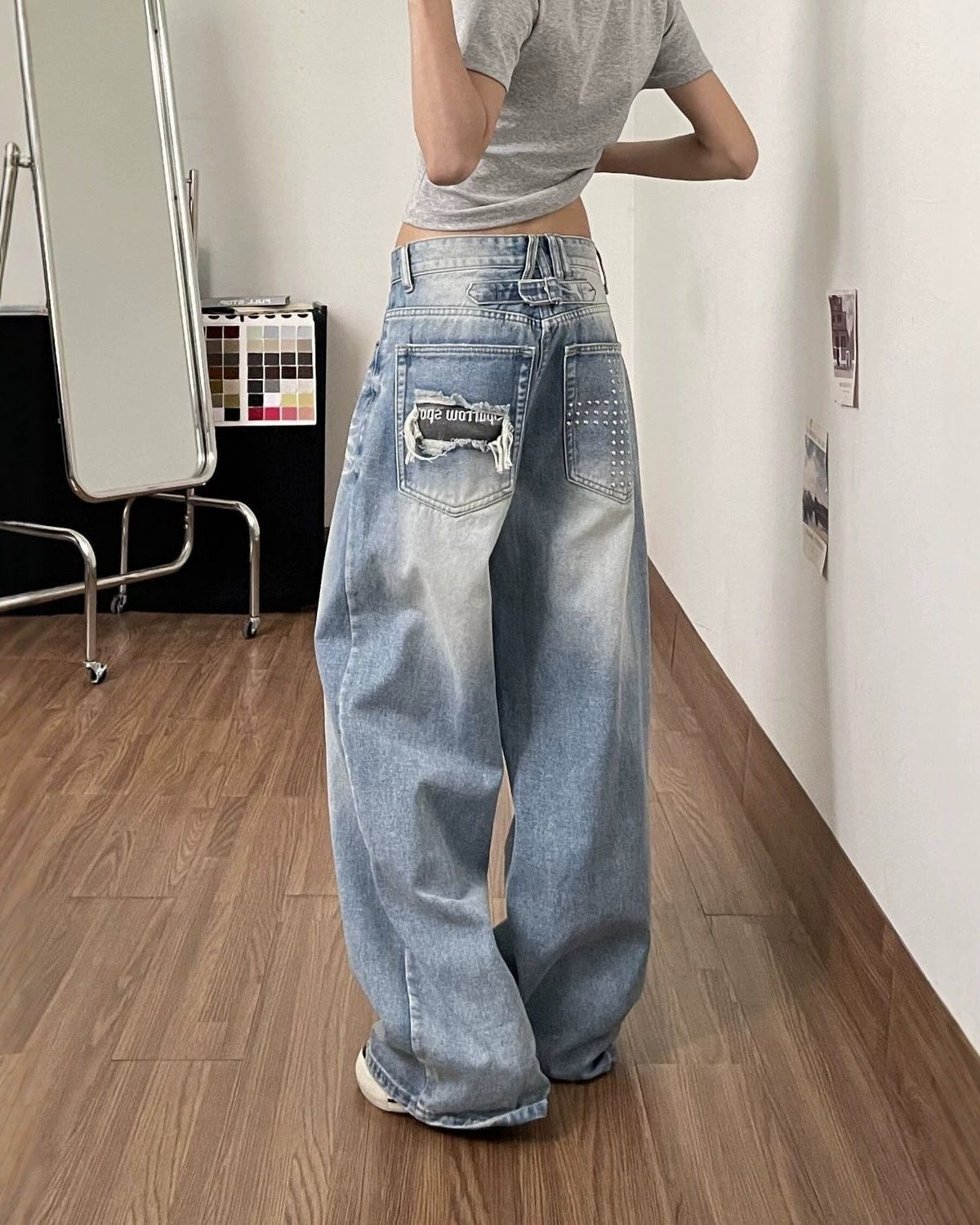 Faded baggy jeans