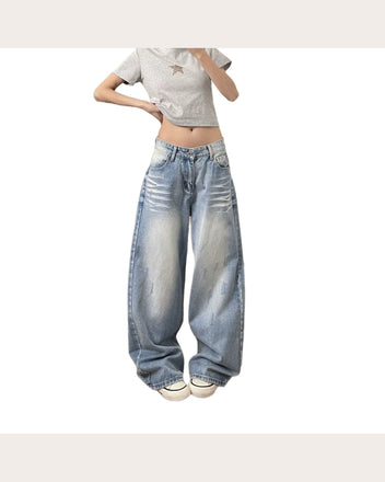 Faded baggy jeans