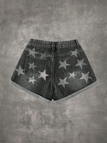 Flag print shorts