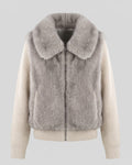 Grey knit sleeve vest
