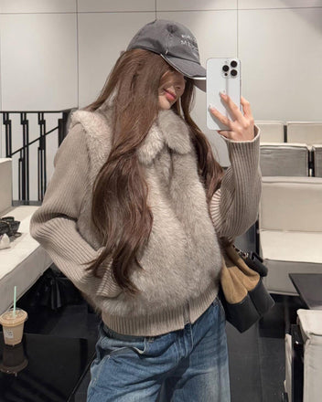 Knit sleeve vest
