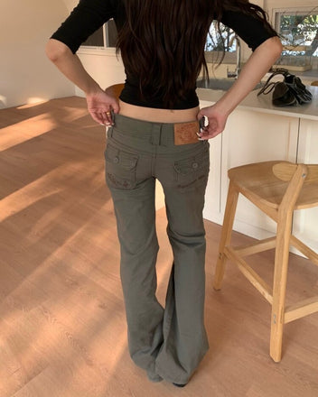 Low rise trousers