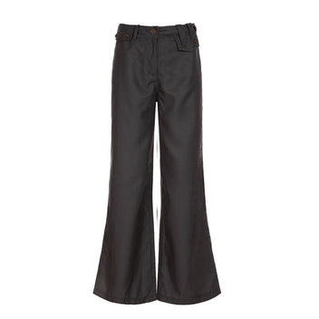 Grey low rise trousers
