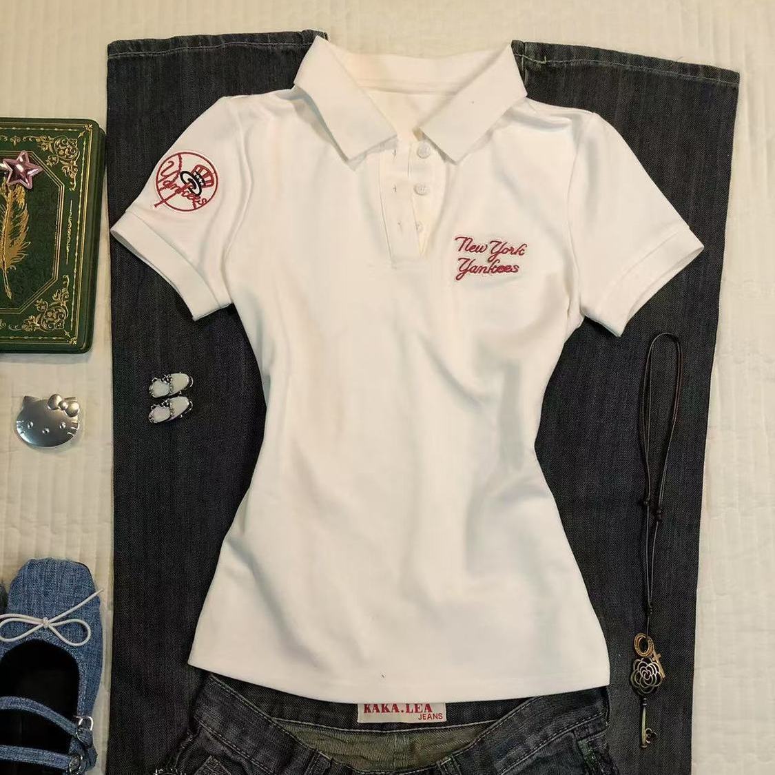 White vintage polo shirt