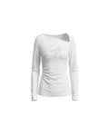 White forever young longsleeve top