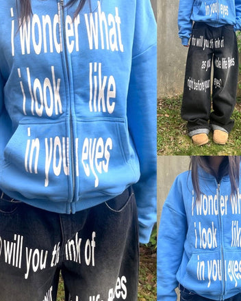 Slogan print hoodie