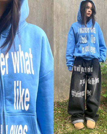 Slogan print hoodie