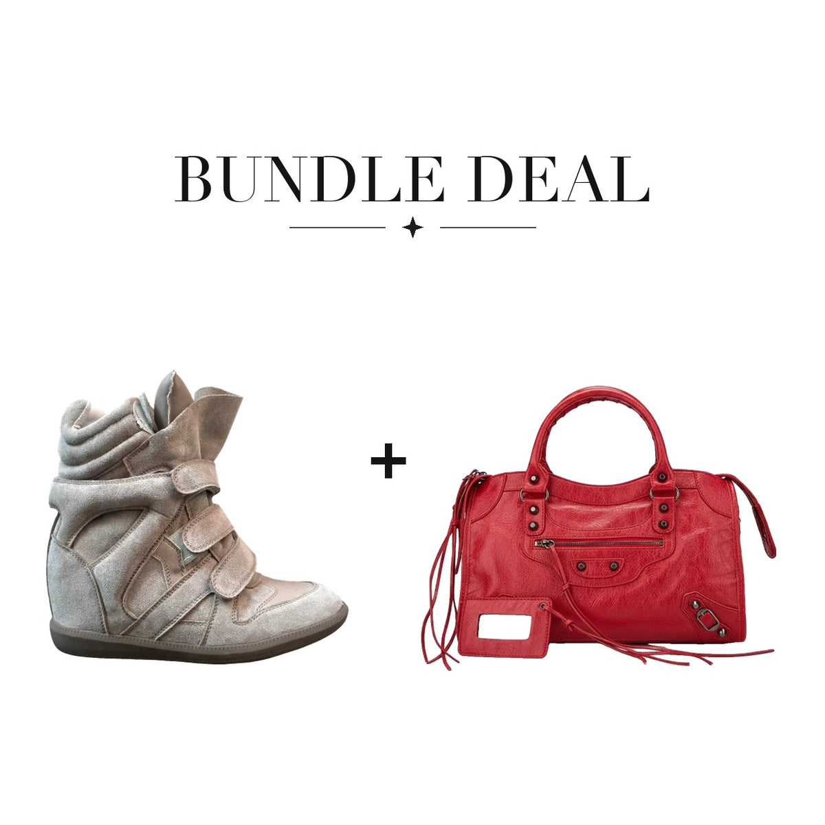 Lovy Sneaker Beige + City bag Red