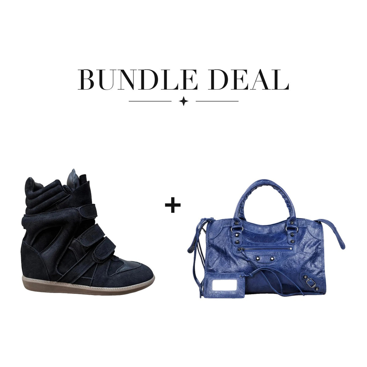 Lovy Sneaker Black + City bag Navy
