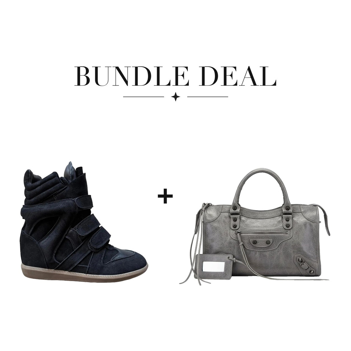 Lovy Sneaker Black + City bag Gray