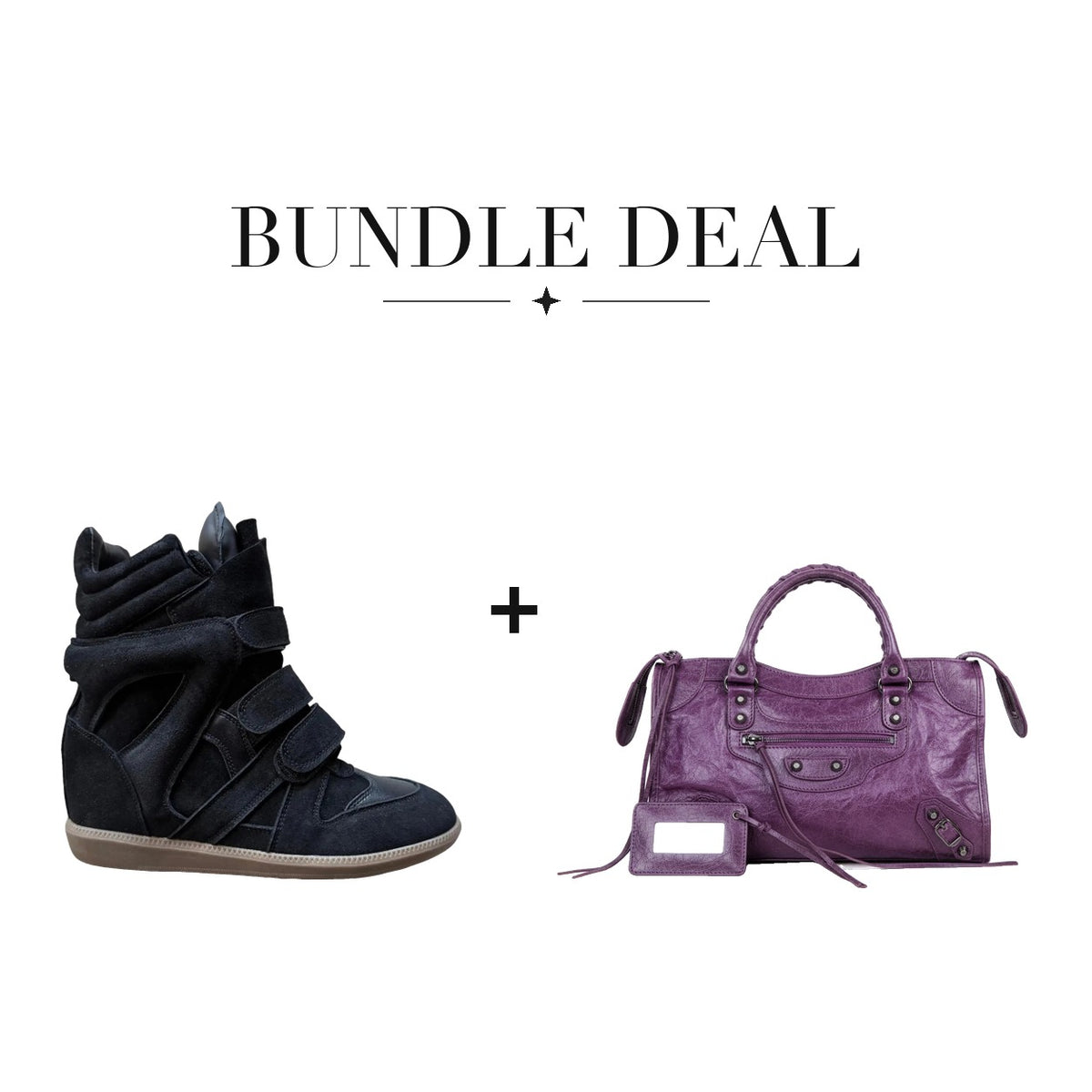 Lovy Sneaker Black + City bag Purple