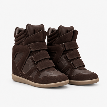 Brown wedge sneaker