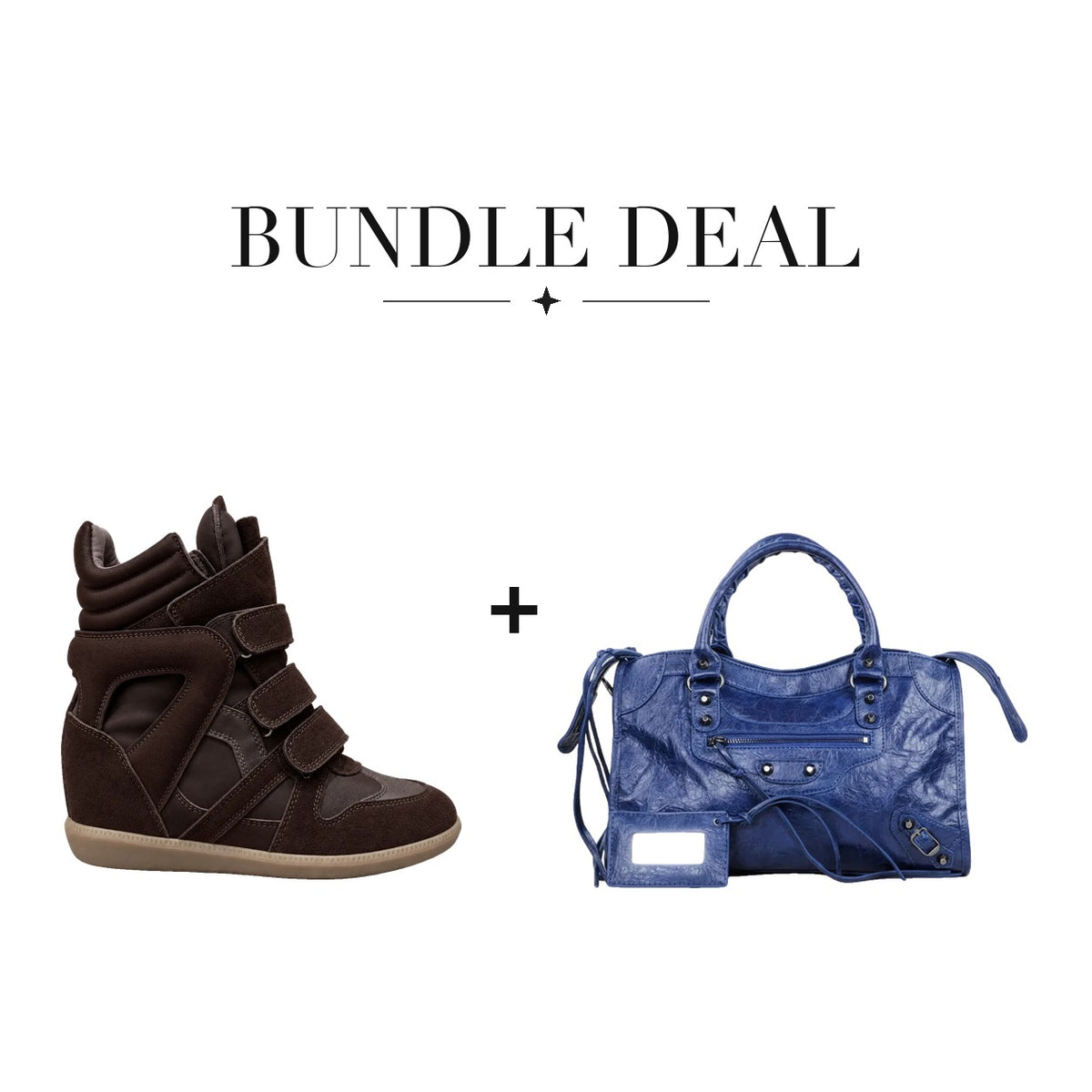 Lovy Sneaker Brown + City bag Navy