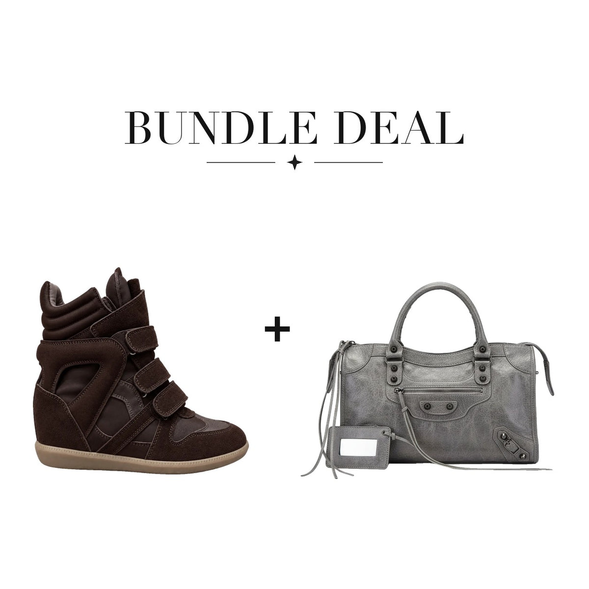 Lovy Sneaker Brown + City bag Gray