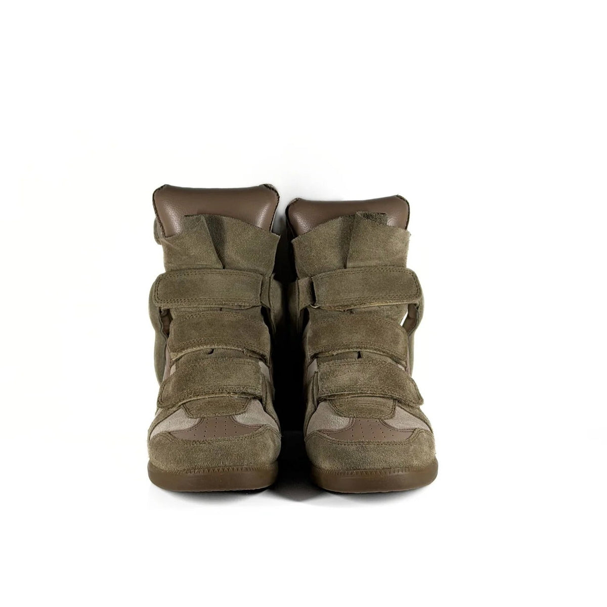 Green wedge sneaker