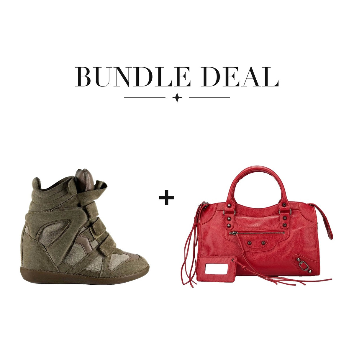 Lovy Sneaker Green + City bag Red