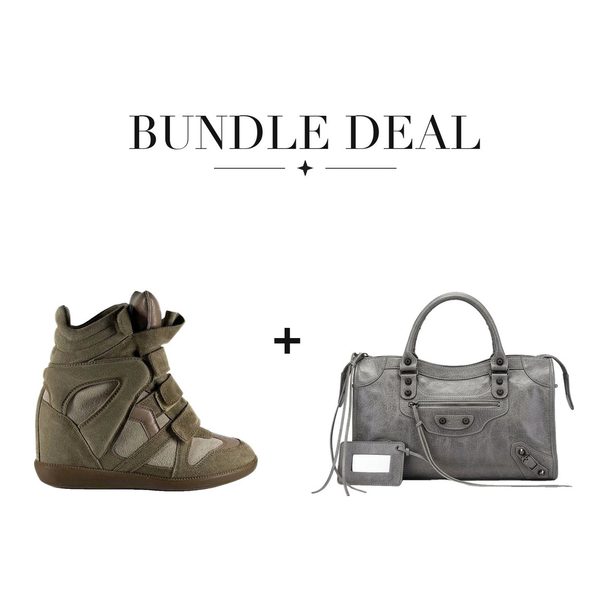 Lovy Sneaker Green + City bag Gray