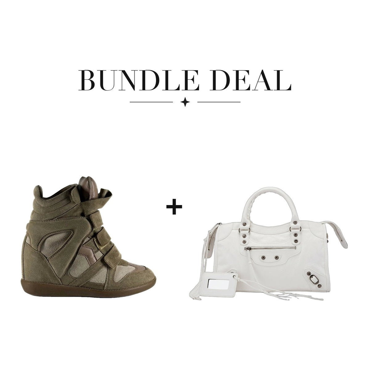 Lovy Sneaker Green + City bag White