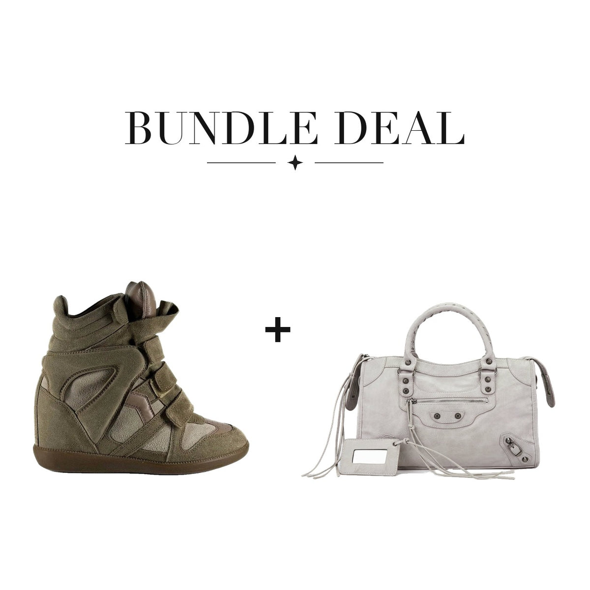 Lovy Sneaker Green + City bag Light gray