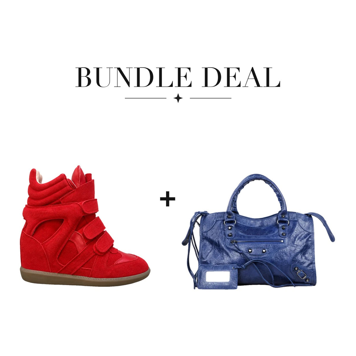Lovy Sneaker Red + City bag Navy