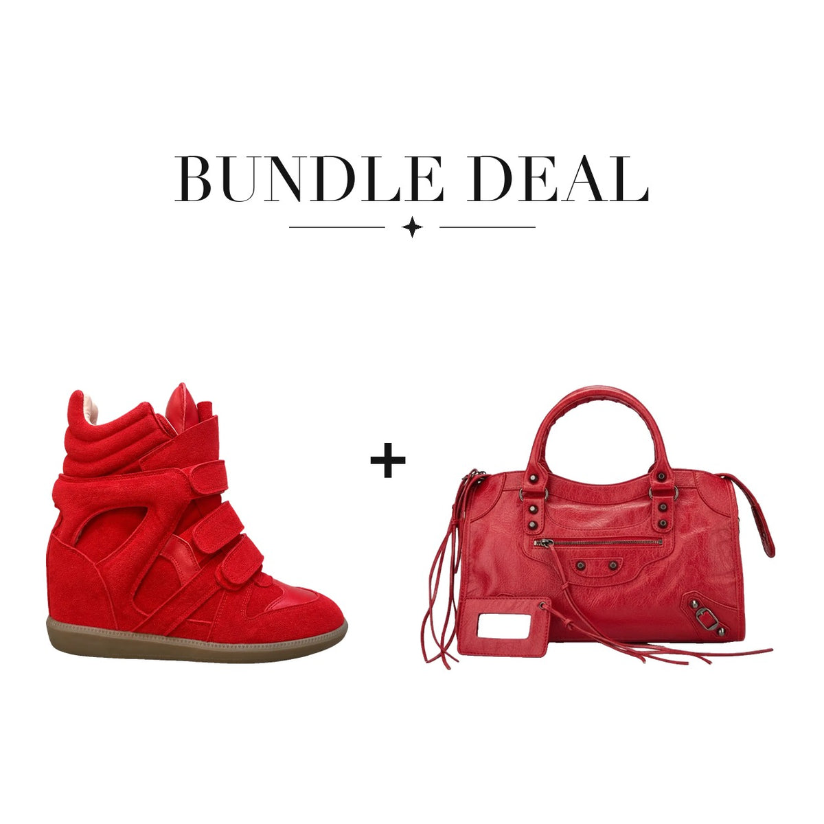 Lovy Sneaker Red + City bag Red