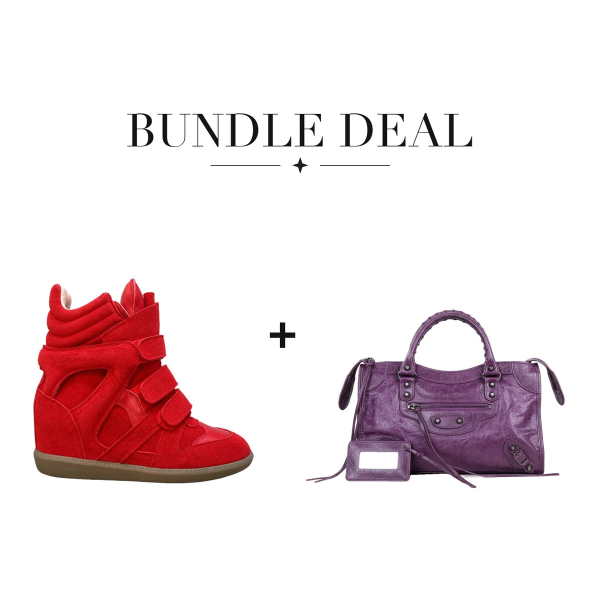 Lovy Sneaker Red + City bag Purple