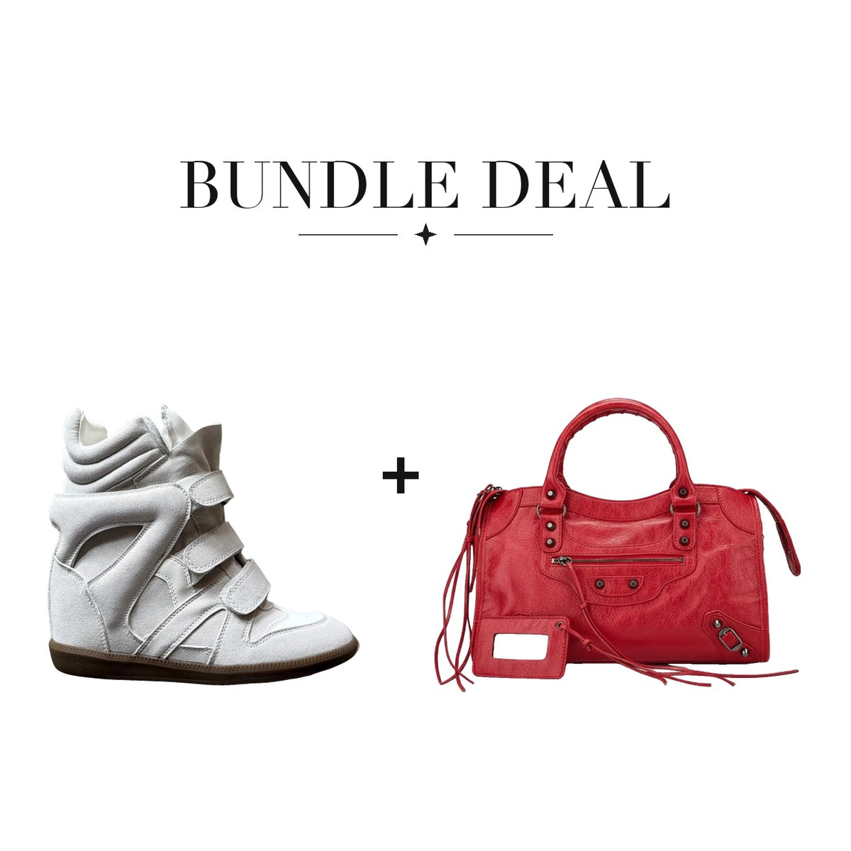 Lovy Sneaker White + City bag Red