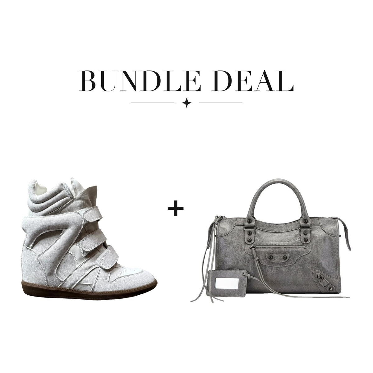 Lovy Sneaker White + City bag Gray