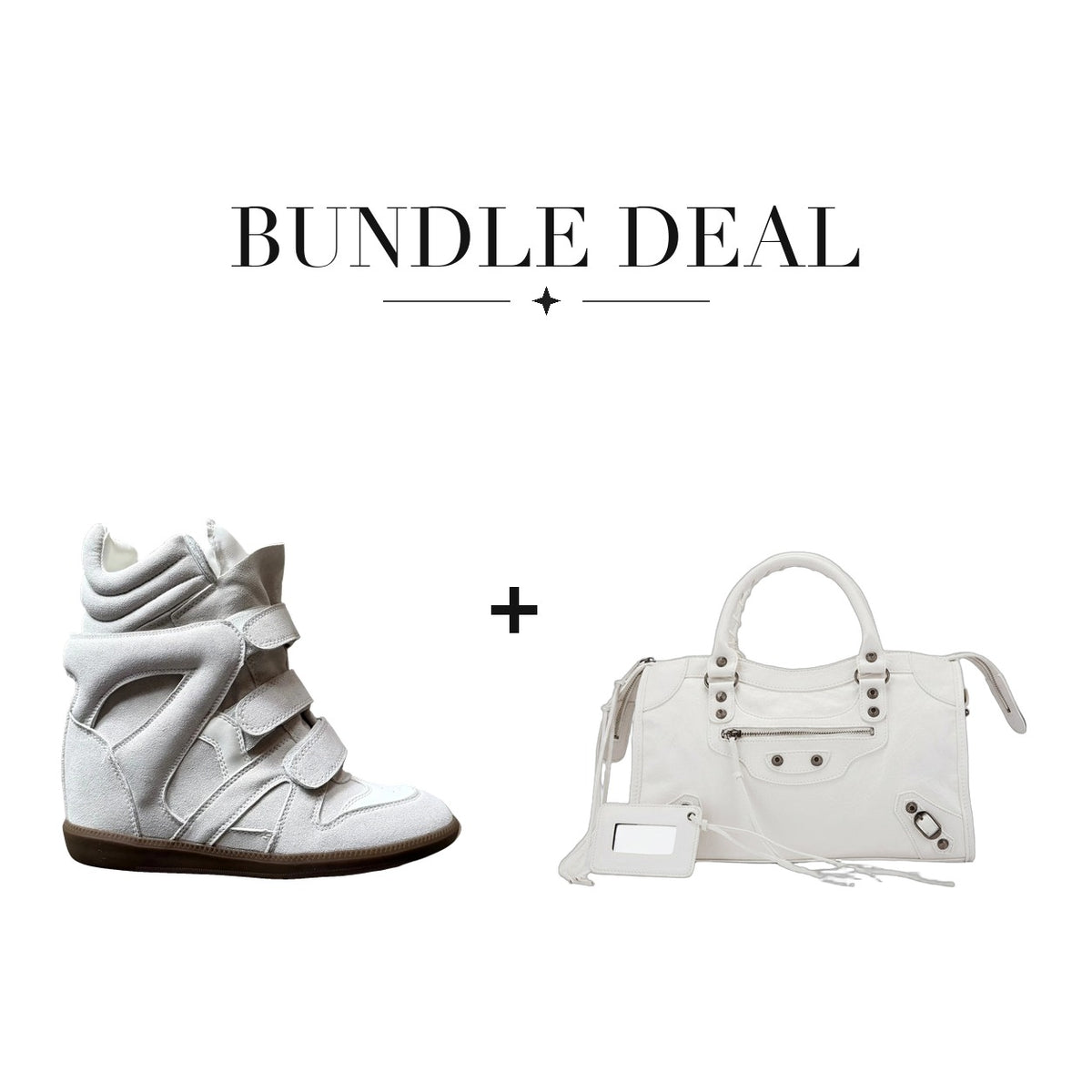Lovy Sneaker White + City bag White