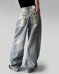 Blue wings baggy jeans