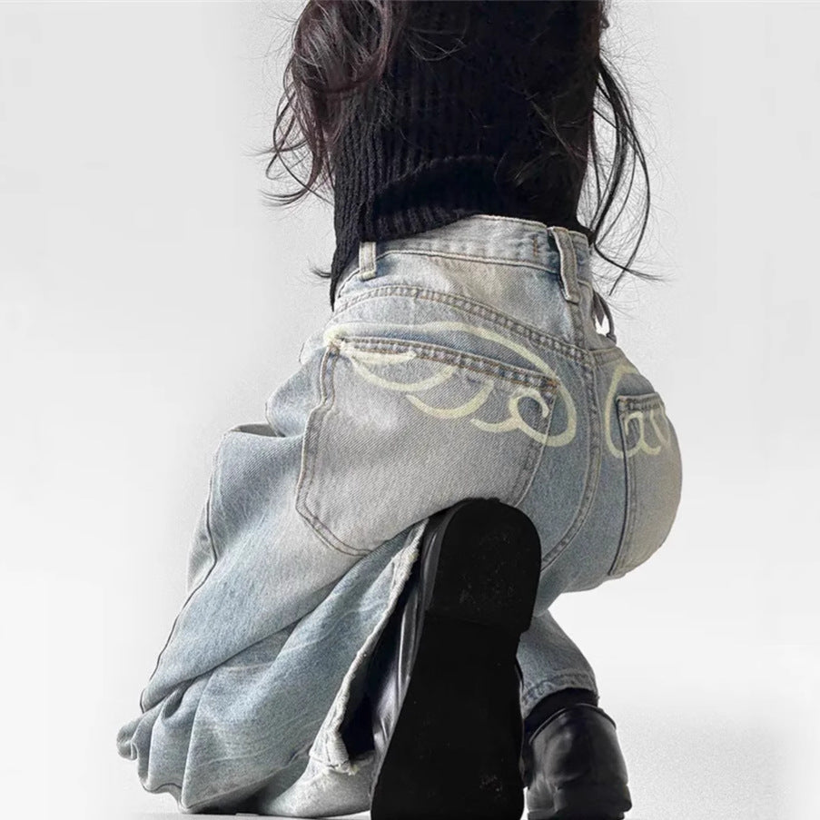 Wings baggy jeans