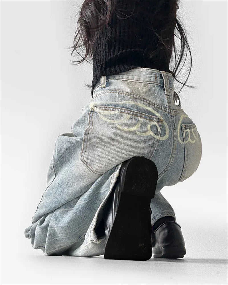 Wings baggy jeans