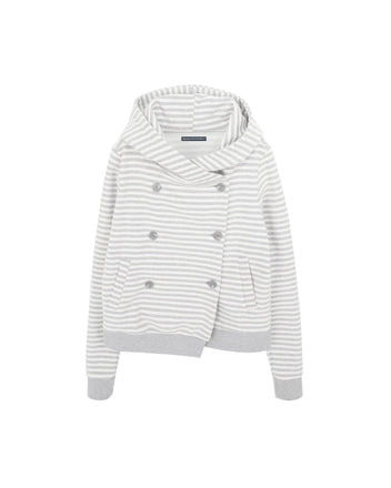 Striped hooded jacket